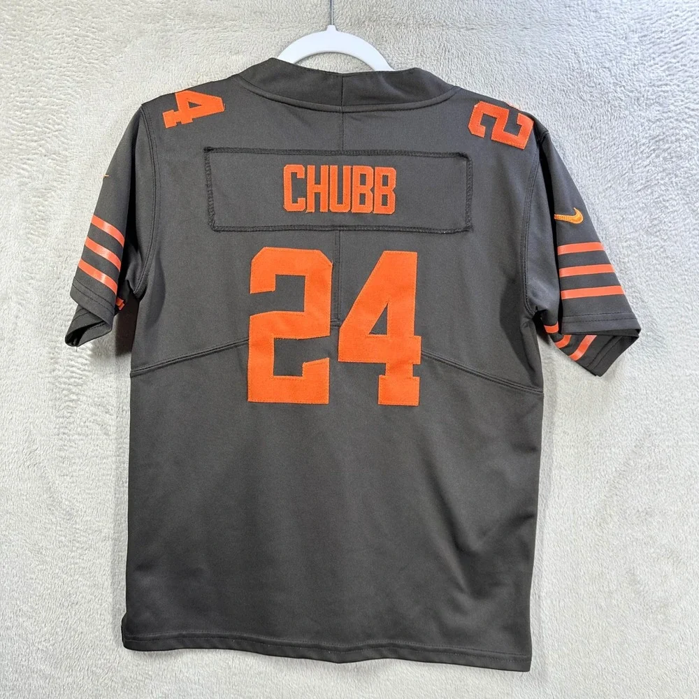 Nike Cleveland Browns Nick Chubb‎ 24 Jersey Youth Large 14/16 Brown NFL On Field
